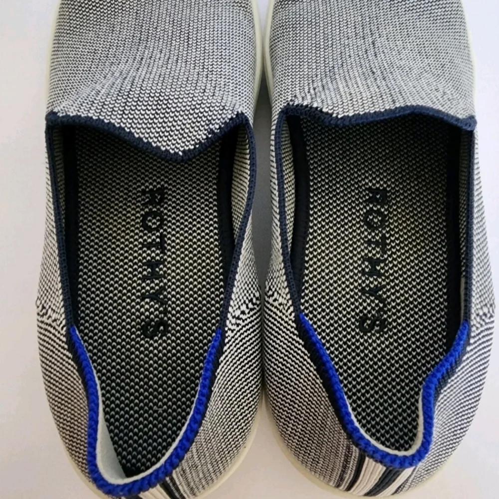 Rothy’s Slip On Sneakers Size 7 Anchor Blue Knit Casual Comfort